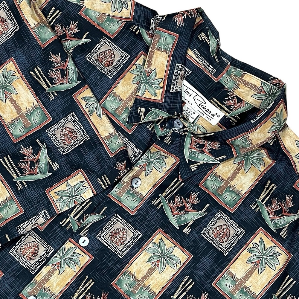 Tori Richard 100% Cotton Lawn Hawaiian Shirt Mens XL Short Sleeve Button Front